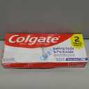 Colgate Baking Soda & Peroxide Toothpaste - Whitens Teeth, Fights Cavities & Removes Stains, Brisk Mint, 6 Ounce (Pack of 2)