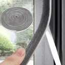33 Ft Gray Self-Adhesive Soundproofing Weather Stripping for Doors and Windows, 0.35" Wide x 0.2" Thick