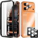 Suttkue for iPhone 17 Pro 6.3'' Back Screen Protector＆Screen Protector＆Camera Lens Protector,9H Hardness,HD-Tempered Glass, Case Friendly,(2+2+2 pack)