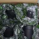 Palonu Artificial Hanging Plants for Shelf, 4 Pack Fake Potted Greenery Faux Eucalyptus Vine, Mandala Vine, String of Pearls, Pea pod Leaves in Pot for Office Living Room Bathroom Indoor Outdoor Décor