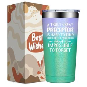 DOEARTE Nurse Preceptor Gifts - A Truly Great Preceptor Is Hard to Find - Preceptors Gifts Nursing - Thank You, Christmas Gift for Nurse Practitioner Women - 20oz Tumbler (Preceptor Glitter Bubble Gum)