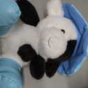 Holiday Home Spring Raindrop Plush – Cow with Blue Hat & Bunny with Yellow Hat