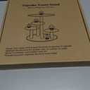 Dezzer 4 Tier Acrylic Cupcake Stand, Clear, 12" x 8" x 8" x 8" x 12"