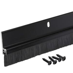 Randall Manufacturing Co., Inc | Door Sweeps – Aluminum & Brush | Brush Sweeps for Gaps Up to 1” | Black Trim with Black Brush | 3 Feet | Fill Gaps & Keep Unwanted Debris Out