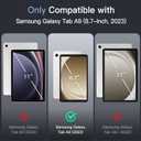 JETech Clear Case for Samsung Galaxy Tab A9 8.7-Inch, Anti-Yellowing Transparent Shockproof Slim Tablet Cover with Hard PC Back and Soft TPU Bumper (Clear)