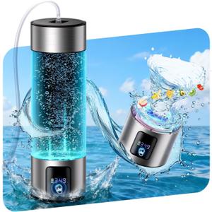 Upgrade 3-in-1 Hydrogen Water Bottle with Display - Industry TOP - 24-Hour Hydrogen Lock | 100% Leak-Proof Seal, Hydrogen Water Bottle Generator with Hydrogen Straw