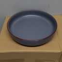 famiware Mercury Pasta Bowls Set of 4, 33 oz Large Salad Bowls, Ceramic Pasta Plates Bowls, Serving Bowls for Kitchen, Microwave & Dishwasher Safe, Charcoal