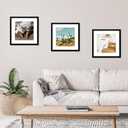 THREELOVE Black 16x16 Frame with 12x12 Mat Opening Picture Frame -3 PCS