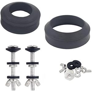 Universal Toilet Tank To Bowl Gasket,2 Kind Gasket and 2 Sets 5/16*3.15 inch Stainless Steel Heavy Duty Rustproof Bolt Hardware Kit,Fits Most 2-Inch and 3-Inch Flush Valve Opening 2-Piece Toilet Tanks