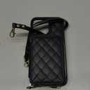 Bocasal Crossbody Wallet Case for iPhone 14 Pro Max, RFID Blocking PU Leather Zipper Handbag Purse Flip Cover, Kickstand Folio Case with Card Slots Holder Wrist Strap Lanyard 5G 6.7 Inch (Black)