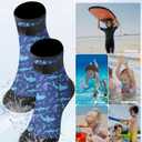 XUKER Neoprene Water Socks for Kids Toddlers 3mm Sand Proof Beach Volleyball Socks Diving Boots for Outdoor Water Sports (Blue)