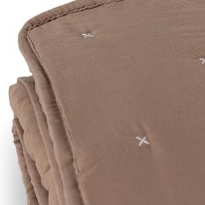 1-Piece Bedspread Kit, Queen Size, 300 Thread Count, Quilted and Embroidered, Khaki