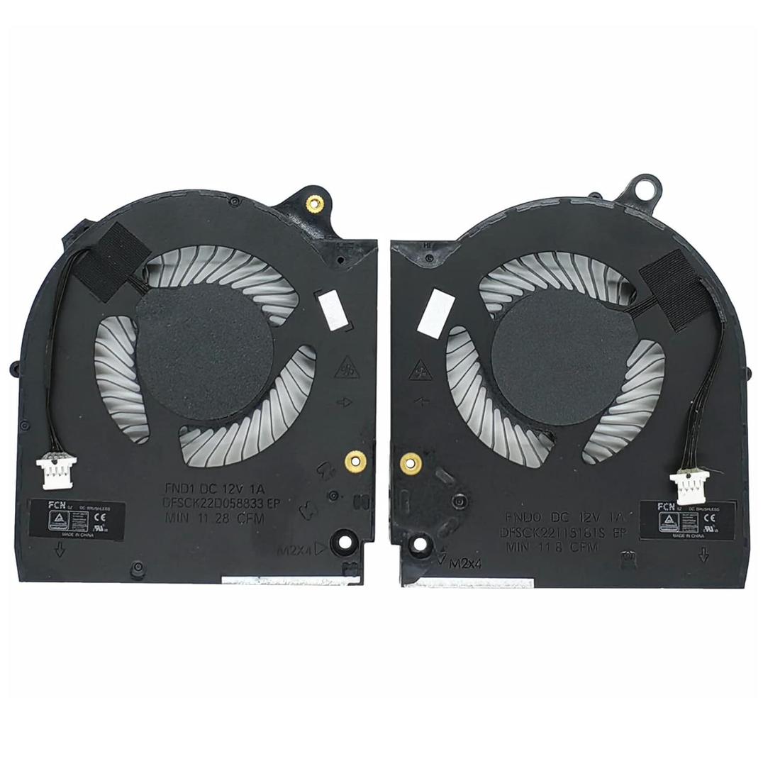 Fleshy Leaf Laptop CPU+GPU Cooling Fan for Dell Alienware M15 R5/R6 Ryzen 5/6 2021 Series, 12V, 4-Pin, 2 Fans