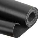 PU Fabric Material 1 Yard 54" x 36" Faux Synthetic Leather Sheets 1.2mm Thick Perfect for Upholstery, DIY Crafts, Hat Making, Hair Crafts Making, Sewing (Black)