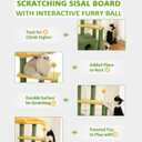 Made4Pets Cat Tree, Small Cat Tower for Indoors Cats, Cute Wood Kitty Condo with Scratching Post and Pad, 29" Multi-Level Modern Activity Climbing Furniture for Small and Medium Cats, Green