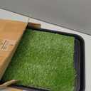 Ottomanson Artificial Grass Puppy Potty Training Pad with Tray, 15" x 30" Reusable Pee Pad for Small Pets and Dogs