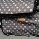 LUXJA Serger Case with Detachable Dolly, Bag with Removable Padding Pad (Fit for Most Standard Machines), Gray Dots