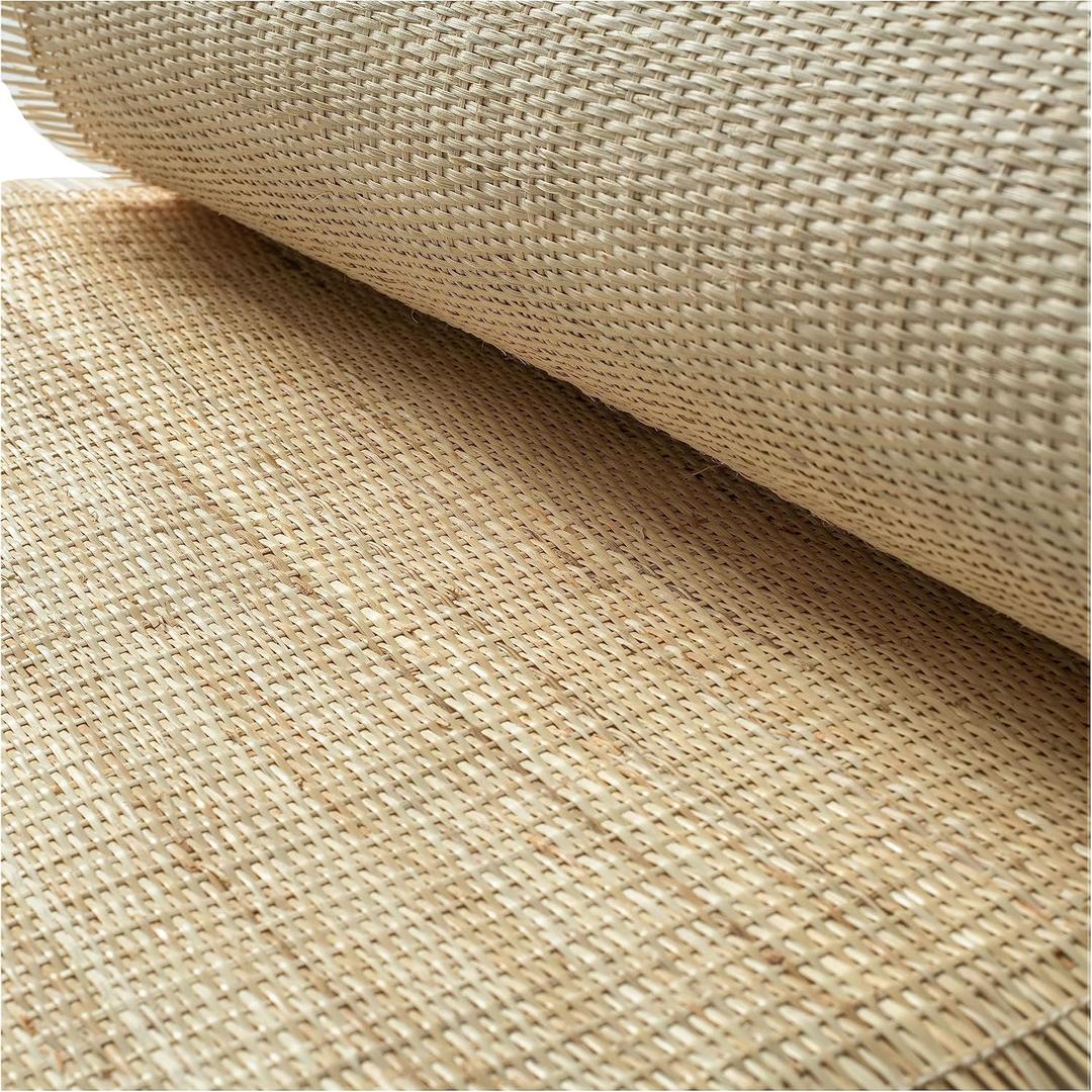KOLWOVEN 24" Width Square Rattan Cane Webbing - 24" x 24" (2 Feet) Sheet - Closed Weave Wicker Cane Fabric for Cabinet