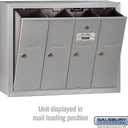 Salsbury Industries 3504ASU Surface Mounted Vertical Mailbox with 4 Doors and USPS Access, Aluminum