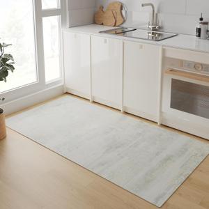 Entryway Mat 4x6 Ft Non-Slip Kitchen Floor Mats for Home, Area Mat for Hard Floor, Soft Rugs for Entry Low Pile Waterproof Boho Large Bedroom Laundry Room Bathroom (Light Green (Rug-like))