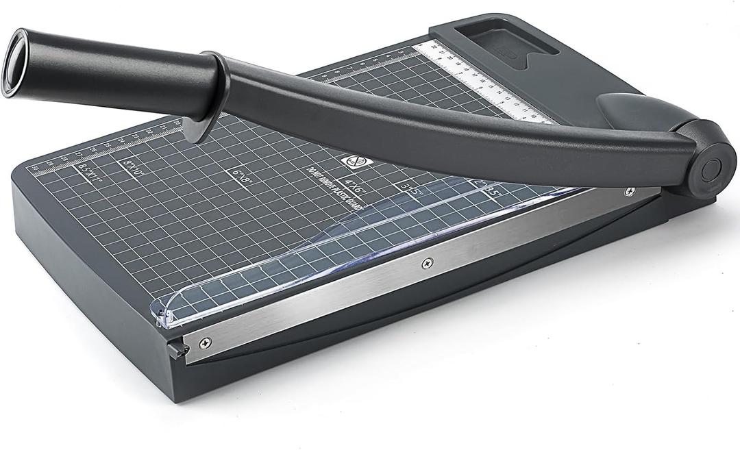 MROCO Paper Cutter 12" Cut Length Paper Trimmer, Guillotine Trimmer with 12 sheet Capacity Paper Cutting Board, Heavy Duty Guillotine Paper Cutters and Trimmers for Cardstock Paper Crafts Paper Slicer