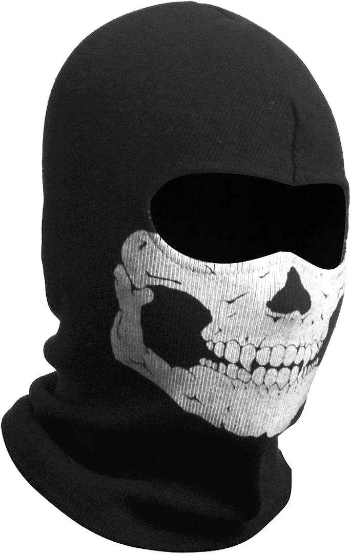 WTACTFUL Ghost Face Mask, Scary Skeleton Skull Mask - Excellent Quality, Comfortable & Perfect for Halloween Costume