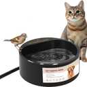 PETLESO Outdoor Heated Water Bowl for Dogs Cats, 2.2L Winter Heating Dog Water Bowl Smart Thermal for Outdoor Chickens Rabbits Birds, Black, Winter Clearance 2026, Limited Stock