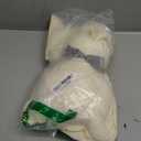 2 Pcs Easter Bunny Throw Pillows Cute Rabbit Shaped Cotton-Linen Decorative Pillows with Plaid Bow Tie Farmhouse Easter Home Decor for Bedroom Sofa Couch Birthday Gift Ideas (16.9x9.8 Inches, White With Black and White Bow Tie)