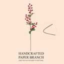 NoriStyle 10 Pcs Long Christmas Red Berry Stems with Leaves for Christmas Tree Table Decorations, 21.65 Inches Artificial Christmas Holly Berry Stems for Vases Home Indoor Wreaths DIY Decor (Red)