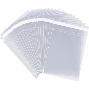 100 pcs 7" x 10" Clear Resealable Cellophane Bags Self Sealing Cellophane Bags for Cookie, Candy, Gift Bakery, Prints, Photos, Cards, Party 2.8 mils