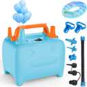 OWill Balloon Pump Electric, Multipurpose Balloon Inflator Electric Air Pump, Portable Dual Nozzle Balloons Air Pump Electric 600W Blow Machine for Party Decoration (Blue)
