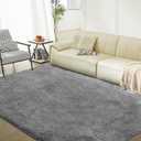 Ultra Soft Rug for Living Room, 4X6 Fluffy Shag Area Rug for Bedroom, Modern Shaggy Carpets Fuzzy Rug for Teens Dorm Nursery Home Decor Aesthetic, Upgrade Anti-Skid Durable, Grey