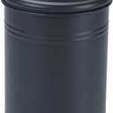 Airtight Kitchen Canister with Lid, Rustic Farmhouse Decor Container for Dry Food Sugar Coffee Tea, Charcoal Gray Metal Countertop Storage Jar (7.87''H x 4.3''Dia.)