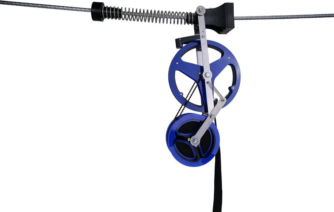 Rerun Zip Line Trolley Return by ZIPLINEGEAR - Automatically Return Your Zip Line Trolley Using Your Own Counterweight. Includes 10" Spring Stop