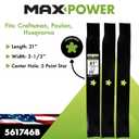 MaxPower 561746B USA MADE 3 Blade Set