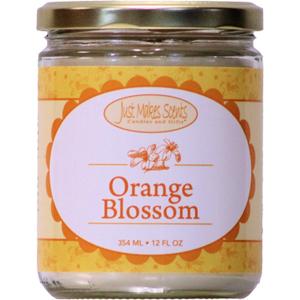 Orange Blossom Scented Blended Soy Candle | Strong Spring Floral Fragrance | Hand Poured in The USA by Just Makes Scents (12 oz)