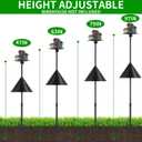 97-Inch Bird Feeder Pole,Adjustable Bird House Pole Stand with Squirrel Baffle,Heavy Duty Adjustable Height Metal Birdfeeder Poles for Outdoor (Bird House Not Included)