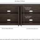 Henn&Hart 68" Fluted Sideboard Buffet Cabinet, Modern Ribbed Wooden Credenza with 4 Doors, Adjustable Shelves, and Cable Management Cut-Outs for Dining Room, Living Room or Entryway, Rich Brown, 68" Rectangular Buffet Table