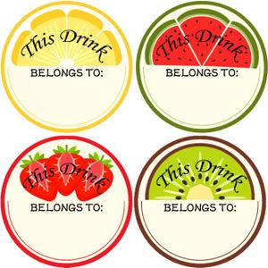 500 Pcs Fruit Design This Drink Belongs to Stickers 2inch Drink Stickers Party Name Tag Labels for Wedding,Birthday, Anniversary, Cocktail Party (Fruit)