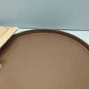 Gurfuy 24" Round Extra Ottoman Serving Tray - Rustic Wooden Table Tray for Farmhouse Decorative Oversized Coffee Table Trays Living Room Kitchen Counter Breakfast Brown