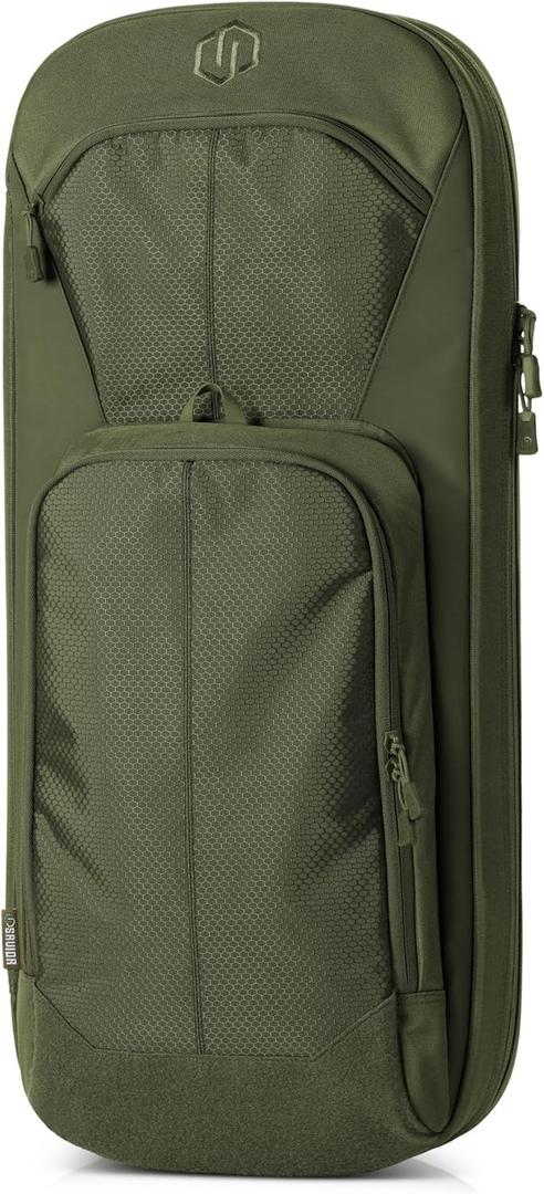 Savior Equipment Specialist Series 30" 34" 38" Covert Tactical Gun Bag Backpack Soft Case with Compartment, Low Profile Bug Out Truck Bag (Olive Drab Green, 30")
