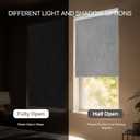 GENIMO 100% Blackout Roller Window Shades, Window Blinds Cordless with Thermal Insulated, UV Protection Fabric, Mini French Door Blinds for Home, Bedroom, Office, Grey, 70" W X 72" H