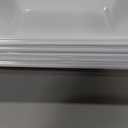 Ziliny 30pcs White 3 Section Serving Tray Bulk Serving Dish Compartment Appetizer Tray Plastic Dessert Platter Divided Disposable Plate for a Tini Bit Older Party