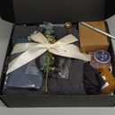 Get Well Soon Gift Baskets for Men&Women- Self Care Package/Brithday - After Surgery, Sympathy Gifts for Loss of Loved One, Thinking of You/ Grief /Bereavement /Miscarriage Gifts (Grey & Navy Blue)