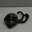 Misting Stroller Fan, 6000mAh Battery Operated Portable Fan with Light & 360 Pivoting, Personal Fans with Flexible Tripod for Baby, Office, Travel,Treadmill,Outdoors (Black)