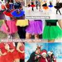 4 x Women Teens Tutu Adult 4 Layered Tulle Skirt with Satin Lined Dance Non See-Through Tutu Halloween Costumes (Large, Clover Green)