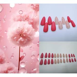 Press on Nails with Designs, Fake Nails Medium Long, 5 Packs (120 Pcs), French Tip Soft Gel Nails, Almond, Frosted, Bright-Diamond, Leopard-Print, Personal Fashion, Glue on Nails Kit