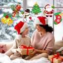 48 Sets Christmas Suncatchers Craft Kit Stained Glass Ornaments Kit Santa Cane Candy Jingle Bell Tissue Paper Crafts for Window Arts Party Holiday Projects Home Decorations