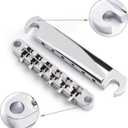 MAXCHEER A Set of String Saddle Tune-O-Matic Bridge & Tailpiece For GB LP Style Electric Guitar (Chrome)