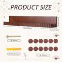 2 Pcs 24 Inch Walnut Scalloped Floating Shelves for Wall Wood Floating Shelf with Lip Ledge Mounted Bookshelves Hanging for Nursery Book Picture Frame Display Bedroom Bathroom Office Decor, 24 x 2.5 x 3.7 inch